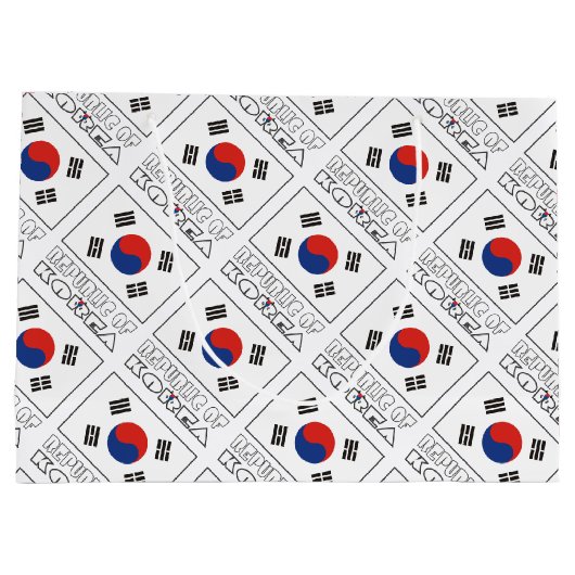 Name der Republik Korea und der südkoreanischen Fl Große Geschenktüte (Rückseite)