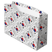 Name der Republik Korea und der südkoreanischen Fl Große Geschenktüte (Rückseite Schrägansicht)