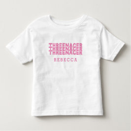 Name der Retro-Beschriftung für Drohnen rosa Kleinkind T-shirt