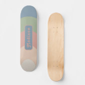 Name der Retro-Pastelle Skateboard (Vorderseite)