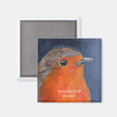 Name der Robin-Vogelfamilie Monogramm Magnet (Vorderseite/Rückseite)