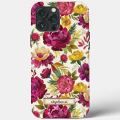 Name der romantischen Aquarellfarben-Rose Case-Mate iPhone Hülle (Rückseite)