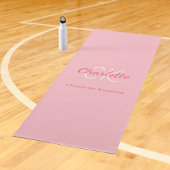 Name der rosa Monogrammbuchstaben Yogamatte