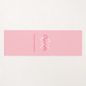 Name der rosa Monogrammbuchstaben Yogamatte (Vorderseite (Horizontal))