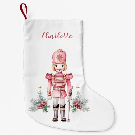 Name der Rosa Nutcracker Kleiner Weihnachtsstrumpf (Vorderseite)