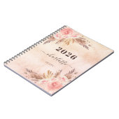 Name der Rose Goldfloralen der Pampas Notizblock (Linke Seite)