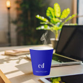 Name der Royal Blue-White-Monogram-Initialen Milchtasse