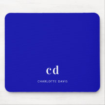 Name der Royal Blue-White-Monogram-Initialen