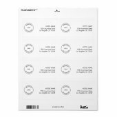 Name der Rücksendeadresse für einfaches Hotel (Vorne)