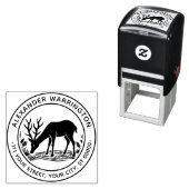 Name der rustikalen Hirschtrinkwasserfamilie Datum Permastempel (Beispiel)