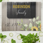 Name der rustikalen Landesfamilie Monogramm person Geschirrtuch (Gefaltet)