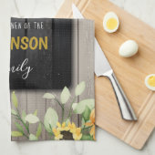 Name der rustikalen Landesfamilie Monogramm person Geschirrtuch (Viertel Falte)