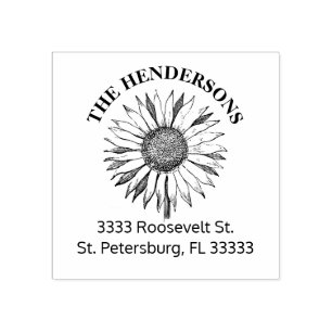 Name der rustikalen Sonnenblume Gummistempel