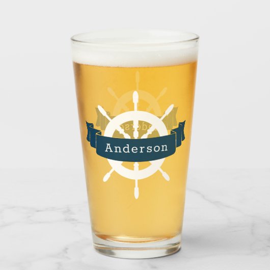 Name der Schiffshelm- und Schifffahrtsfamilie Glas (Vorne (Gefüllt))