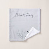Name der Schmetterlingsfamilie Personalisiert Badhandtuch Set (Waschlappen)