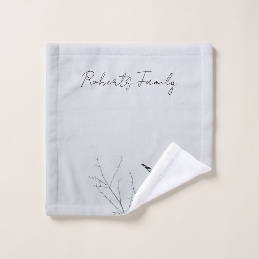 Name der Schmetterlingsfamilie Personalisiert Badhandtuch Set (Waschlappen)