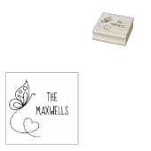 Name der Schmetterlingsherzen Gummistempel (Stempel)