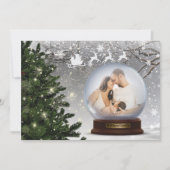 Name der Schneeball-Monogram-Familie Feiertagskarte (Vorderseite)