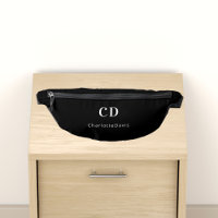 Name der Schwarz-weißen Monogramm-Initialen