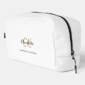 Name der Schwarz-weißen Monogrammbuchstaben Waschbeutel (Rechte Ecke)