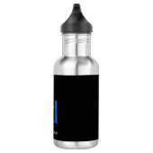 Name der schwarzblauen Monografie modern Edelstahlflasche (Rechts)