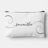 Name der schwarzen Curly-Signatur Zubehörtasche (Vorderseite)