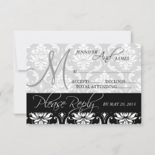 Name der schwarzen Damaskohle der RSVP-Karte zum H RSVP Karte
