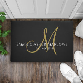 Name der schwarzen Goldfamilie für das Monogramm-S Fußmatte