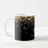 Name der schwarzen Goldmonogramm Kaffeetasse (Links)