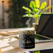 Name der schwarzen Goldmonogramm Kaffeetasse