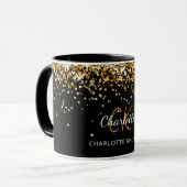 Name der schwarzen Goldmonogramm Tasse (Vorderseite Links)