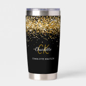 Name der schwarzen Goldmonogramm Thermobecher (Rückseite)