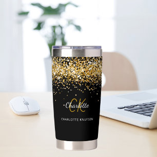 Name der schwarzen Goldmonogramm Thermobecher