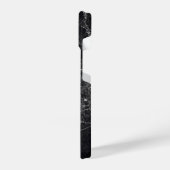 Name der Schwarzen Marmortextur Monogram iPhone Hülle (Linke Seite)