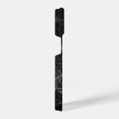 Name der Schwarzen Marmortextur Monogram iPhone Hülle (Rechte Seite)