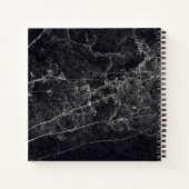 Name der Schwarzen Marmortextur Monogram Notizblock (Rückseite)