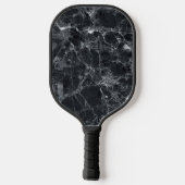 Name der Schwarzen Marmortextur Monogram Pickleball Schläger (Rückseite)