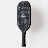 Name der Schwarzen Marmortextur Monogram Pickleball Schläger (Links)
