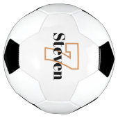 Name der schwarzen Monogramm-Initialnummer Fußball (Gedreht)