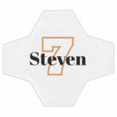 Name der schwarzen Monogramm-Initialnummer Fußball (Flach)