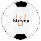 Name der schwarzen Monogramm-Initialnummer Fußball (Vorderseite)