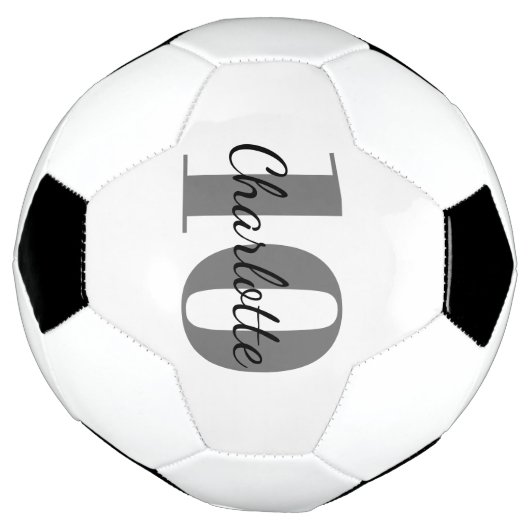 Name der schwarzen Monogramm-Initialnummer Fußball (Gedreht)