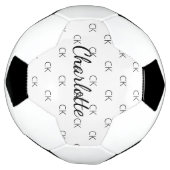 Name der schwarzen Monogrammbuchstaben Fußball (Gedreht)