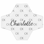 Name der schwarzen Monogrammbuchstaben Fußball (Flach)