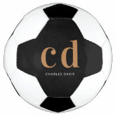 Name der schwarzen Monogrammbuchstaben Fußball (Vorderseite)