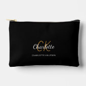 Name der schwarzen Monogrammbuchstaben Zubehörtasche (Vorderseite)