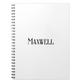 Name der schwarzen und fett formatierten Typografi Notizblock