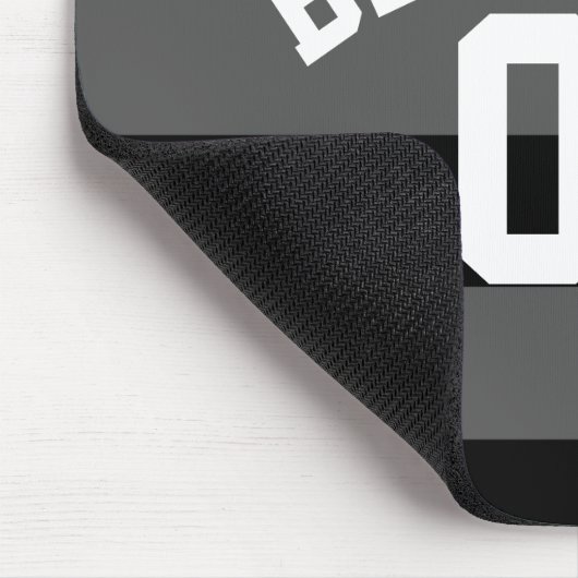 Name der schwarzen und grauen Silber-Streifen Mousepad (Ecke)