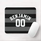 Name der schwarzen und grauen Silber-Streifen Mousepad (Mit Mouse)