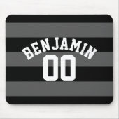 Name der schwarzen und grauen Silber-Streifen Mousepad (Vorne)